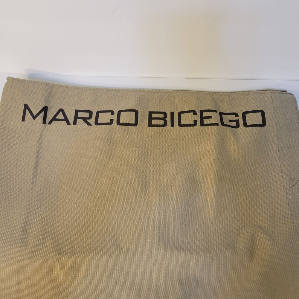 Marco Bicego Tan Canvas Bag Tote With Pink Handles NEW - Picture 3 of 8